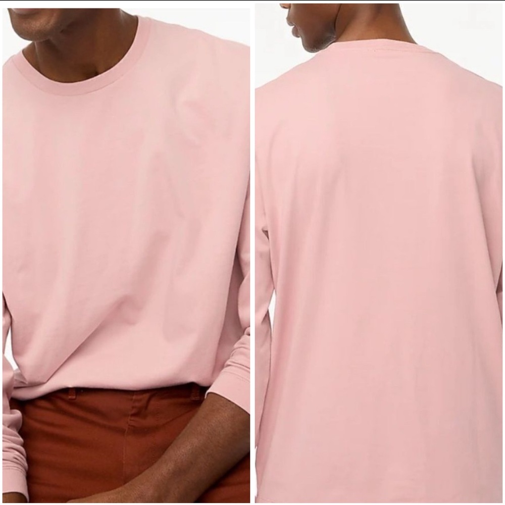 J. Crew Relaxed Fit Pink Long-sleeve Heritage Tee